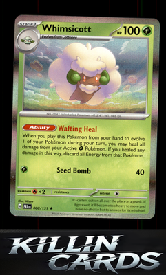 Whimsicott 008/131 Pokemon Rare SV: Prismatic Evolutions Card NM