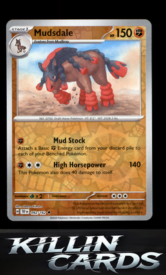 Reverse Holofoil Mudsdale - 092/162 092/162 Pokemon Uncommon SV05: Temporal Forc