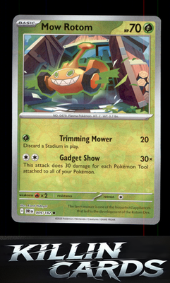 Reverse Holofoil Mow Rotom 009/182 Pokemon Common SV10: Destined Rivals Card NM