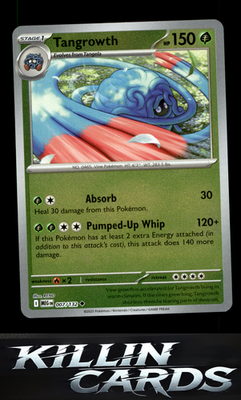 Reverse Holofoil Tangrowth 007/132 Pokemon Uncommon ME01: Mega Evolution Card NM