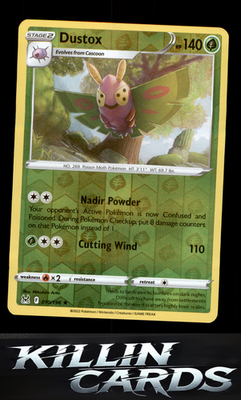 Reverse Holofoil Dustox 010/196 Pokemon Rare SWSH11: Lost Origin Card NM