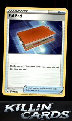 Pal Pad 172/202 Pokemon Uncommon SWSH01: Sword & Shield Base Set Card LP