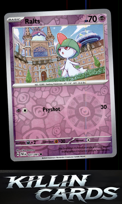 Reverse Holofoil Ralts - 027/091 027/091 Pokemon Common SV: Paldean Fates Card N