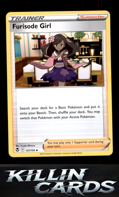Furisode Girl 157/195 Pokemon Uncommon SWSH12: Silver Tempest Card NM