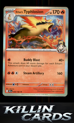 Ethan's Typhlosion 034/182 Pokemon Rare SV10: Destined Rivals Card NM