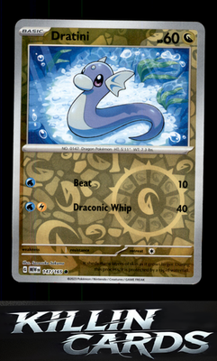 Reverse Holofoil Dratini 147/165 Pokemon Common SV: Scarlet & Violet 151 Card NM