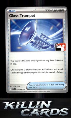 Glass Trumpet 135/142 Pokemon Uncommon SV07: Stellar Crown Card NM