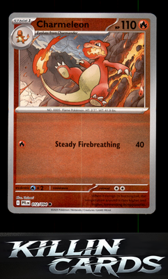 Reverse Holofoil Charmeleon 012/094 Pokemon Common ME02: Phantasmal Flames Card