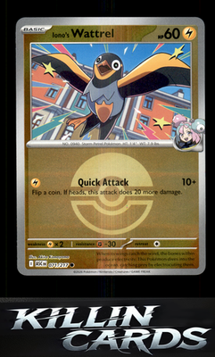 Reverse Holofoil Iono's Wattrel - 071/217 (Poke Ball) 071/217 Pokemon Common ME: