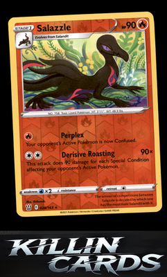 Reverse Holofoil Salazzle 028/163 Pokemon Rare SWSH05: Battle Styles Card NM