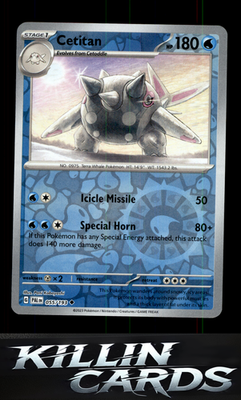 Reverse Holofoil Cetitan - 055/193 055/193 Pokemon Uncommon SV02: Paldea Evolved