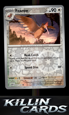 Reverse Holofoil Fearow 022/165 Pokemon Uncommon SV: Scarlet & Violet 151 Card N