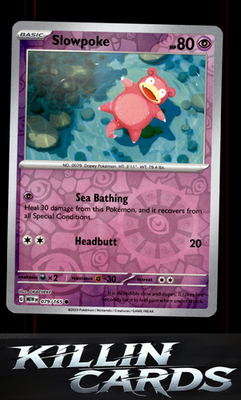 Reverse Holofoil Slowpoke 079/165 Pokemon Common SV: Scarlet & Violet 151 Card N