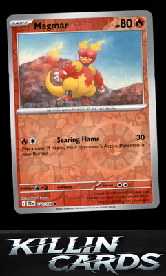 Reverse Holofoil Magmar 020/159 Pokemon Common SV09: Journey Together Card NM