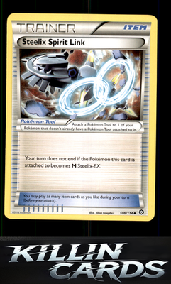 Steelix Spirit Link 106/114 Pokemon Uncommon XY - Steam Siege Card LP