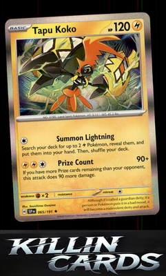 Tapu Koko 065/191 Pokemon Rare SV08: Surging Sparks Card NM
