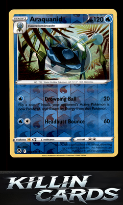 Reverse Holofoil Araquanid 048/195 Pokemon Uncommon SWSH12: Silver Tempest Card