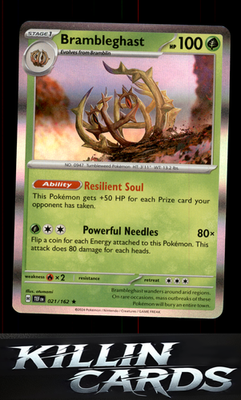 Brambleghast 021/162 Pokemon Rare SV05: Temporal Forces Card NM