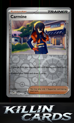 Reverse Holofoil Carmine 103/131 Pokemon Uncommon SV: Prismatic Evolutions Card