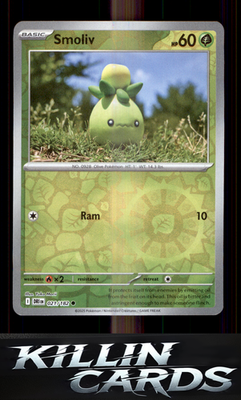 Reverse Holofoil Smoliv 021/182 Pokemon Common SV10: Destined Rivals Card NM