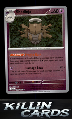 Reverse Holofoil Shedinja - 061/132 061/132 Pokemon Uncommon ME01: Mega Evolutio