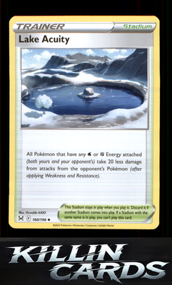 Lake Acuity 160/196 Pokemon Uncommon SWSH11: Lost Origin Card NM