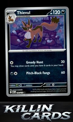 Reverse Holofoil Thievul 090/132 Pokemon Common ME01: Mega Evolution Card NM