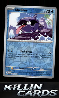 Reverse Holofoil Shellder 090/165 Pokemon Common SV: Scarlet & Violet 151 Card N