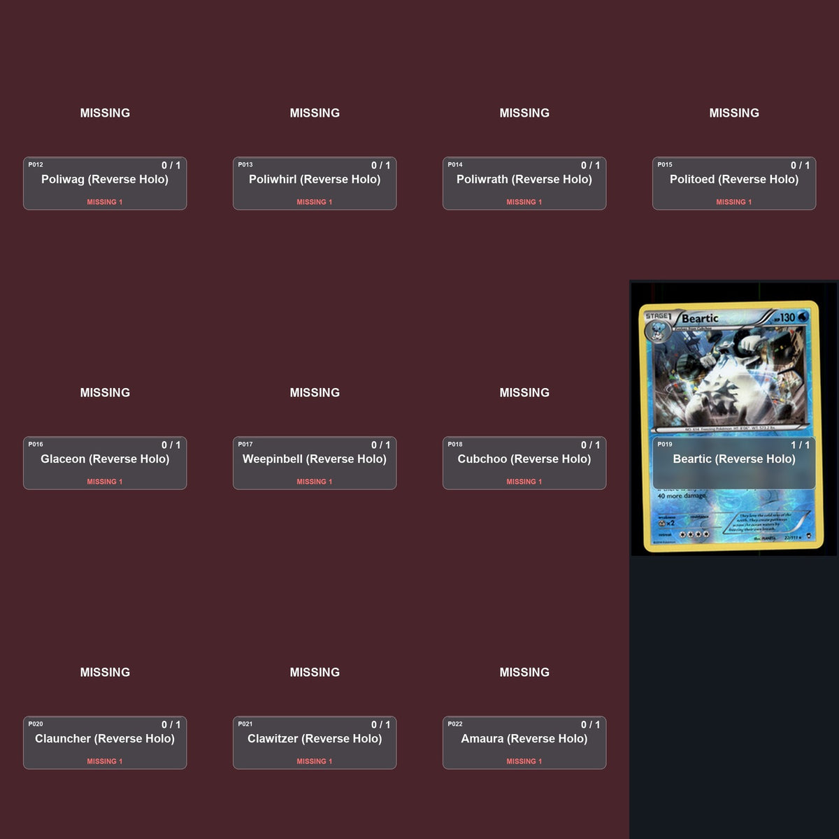 Pokemon TCG XY - Furious Fists Reverse Holo Master Set 7 Reverse Holo Card