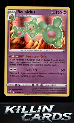 Reuniclus 078/195 Pokemon Holo Rare SWSH12: Silver Tempest Card NM