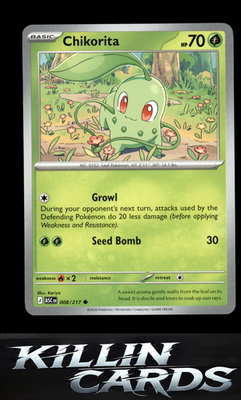 Chikorita 008/217 Pokemon Common ME: Ascended Heroes Card NM
