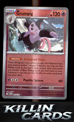 Reverse Holofoil Grumpig 063/132 Pokemon Uncommon ME01: Mega Evolution Card NM