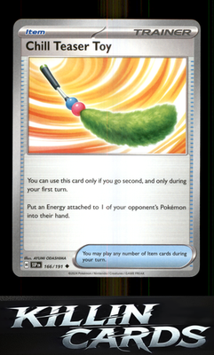 Chill Teaser Toy 166/191 Pokemon Uncommon SV08: Surging Sparks Card NM
