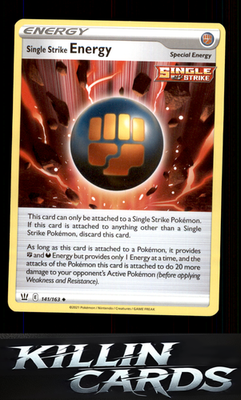 Single Strike Energy 141/163 Pokemon Uncommon SWSH05: Battle Styles Card LP