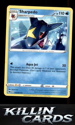 Sharpedo 12/73 Pokemon Uncommon Champion's Path Card NM
