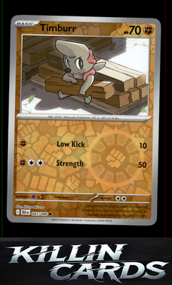 Reverse Holofoil Timburr 047/086 Pokemon Common SV: Black Bolt Card NM