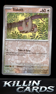 Reverse Holofoil Slakoth - 145/191 145/191 Pokemon Common SV08: Surging Sparks C