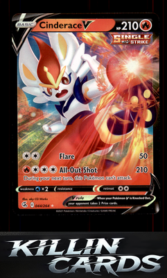 Cinderace V (44) 044/264 Pokemon Ultra Rare SWSH08: Fusion Strike Card NM