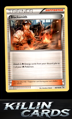 Blacksmith 88/106 Pokemon Uncommon XY - Flashfire Card LP