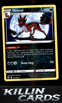 Thievul 104/189 Pokemon Rare SWSH10: Astral Radiance Card NM