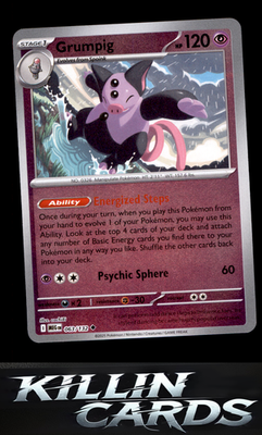 Reverse Holofoil Grumpig 063/132 Pokemon Uncommon ME01: Mega Evolution Card NM