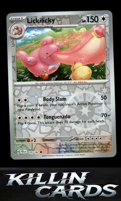 Reverse Holofoil Lickilicky 125/162 Pokemon Common SV05: Temporal Forces Card NM
