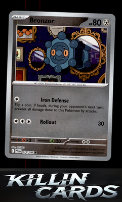 Reverse Holofoil Bronzor 071/094 Pokemon Common ME02: Phantasmal Flames Card NM