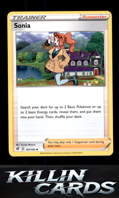 Sonia 167/192 Pokemon Uncommon SWSH02: Rebel Clash Card NM