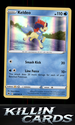 Keldeo 045/189 Pokemon Holo Rare SWSH10: Astral Radiance Card NM