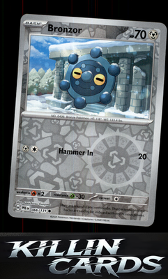 Reverse Holofoil Bronzor 066/131 Pokemon Common SV: Prismatic Evolutions Card NM