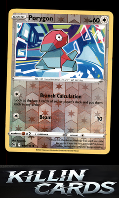 Reverse Holofoil Porygon 140/196 Pokemon Common SWSH11: Lost Origin Card NM