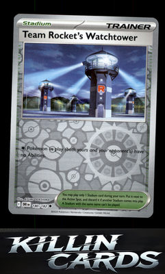 Reverse Holofoil Team Rocket's Watchtower 180/182 Pokemon Uncommon SV10: Destine