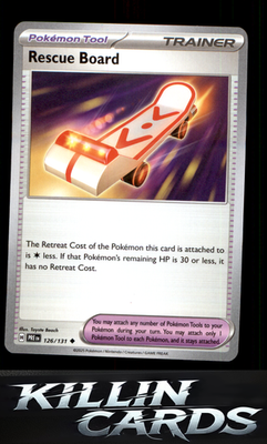 Rescue Board 126/131 Pokemon Uncommon SV: Prismatic Evolutions Card NM