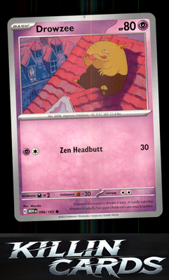 Drowzee 096/165 Pokemon Common SV: Scarlet & Violet 151 Card NM